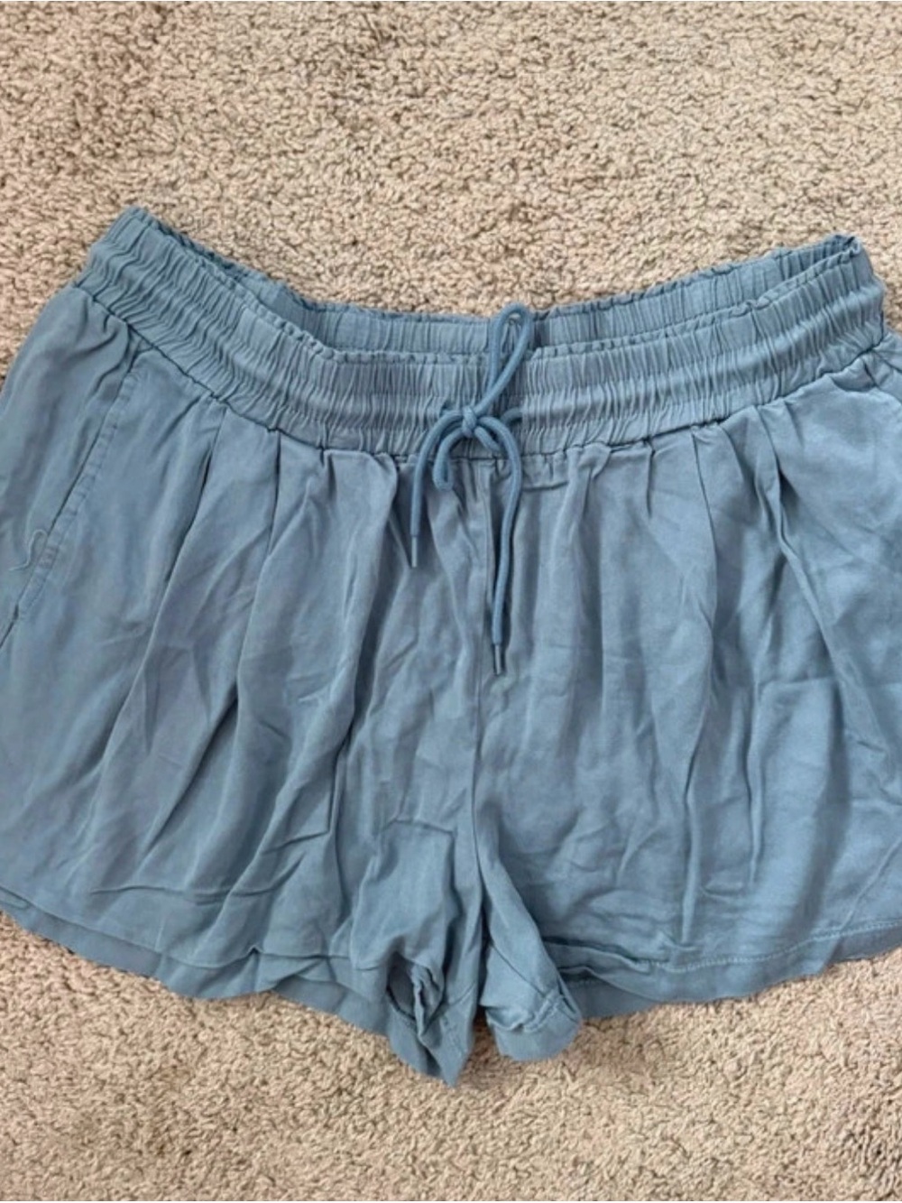 Blue Charlotte Russe XL loose shorts adjustable with pockets